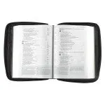 Black Poly-canvas Value Bible Cover with Ichthus Patch Extra Small