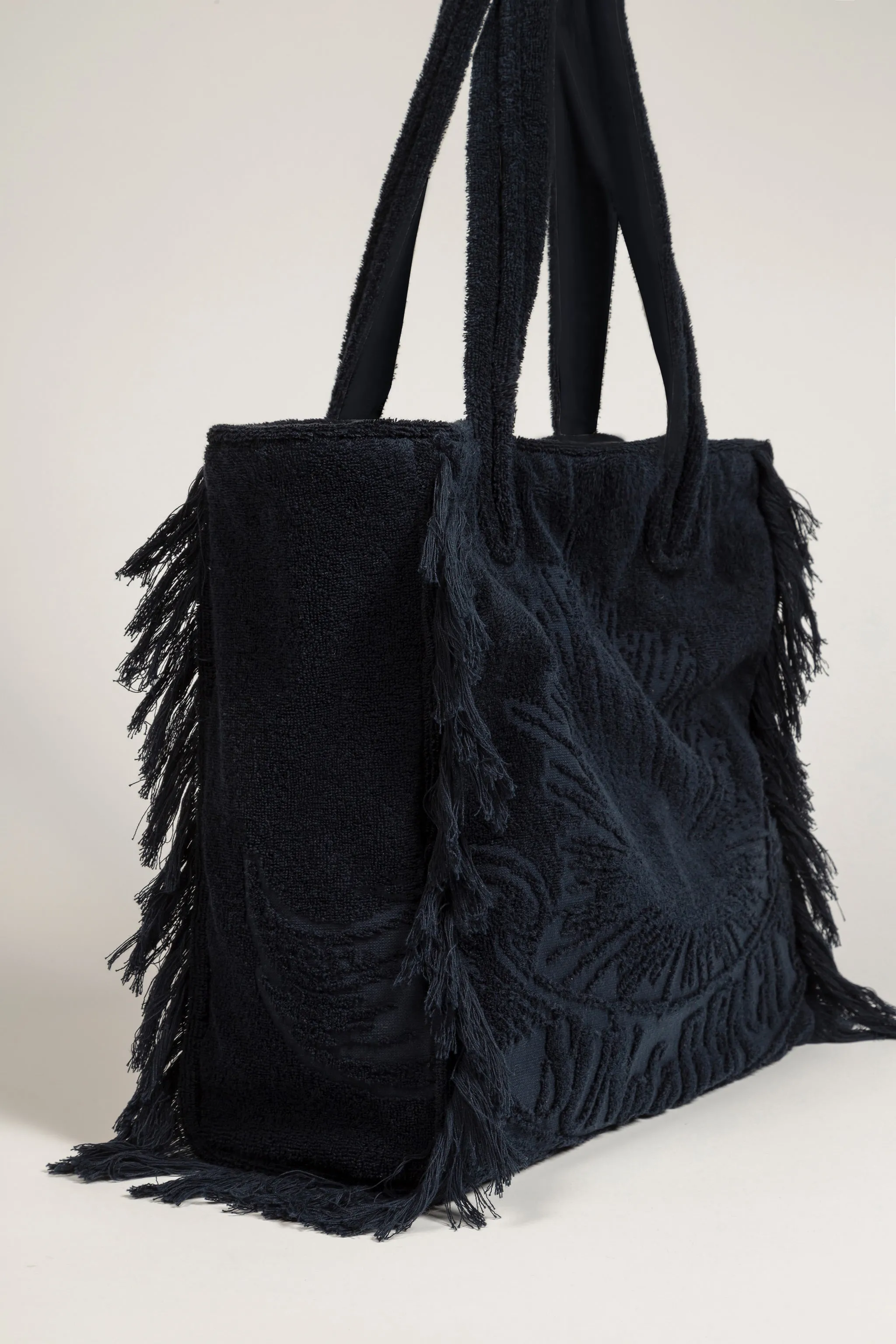 Black | Terry Tote Beach Bag