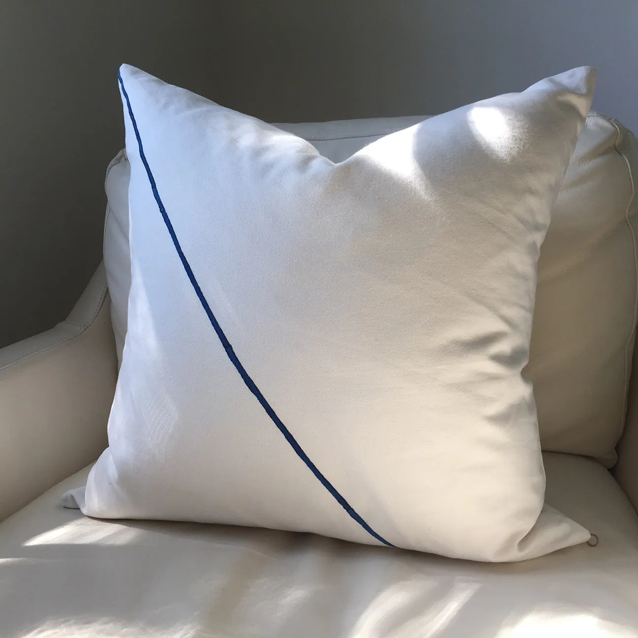 Block Print Mangold Line 18" Square Pillow