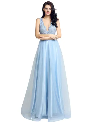 Blue Chic Evening Dress