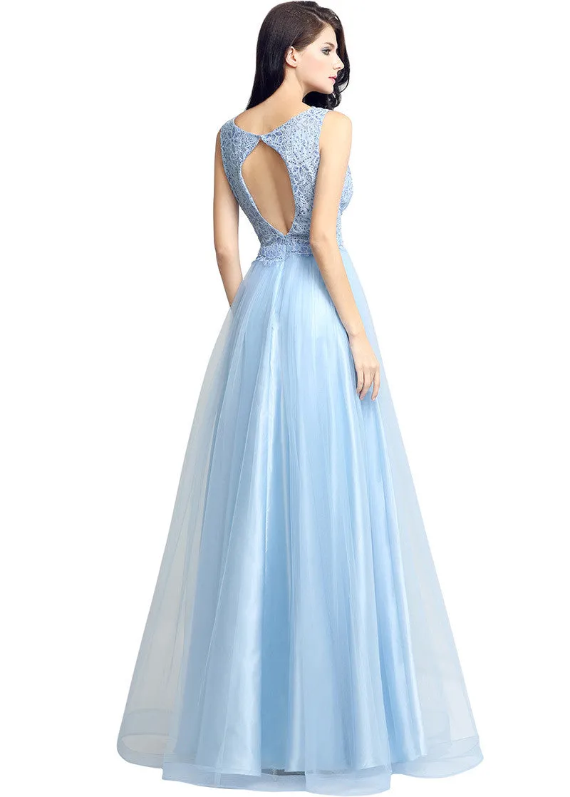 Blue Chic Evening Dress