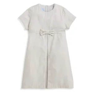 Bow Front Party Dress -- Sand Oxford