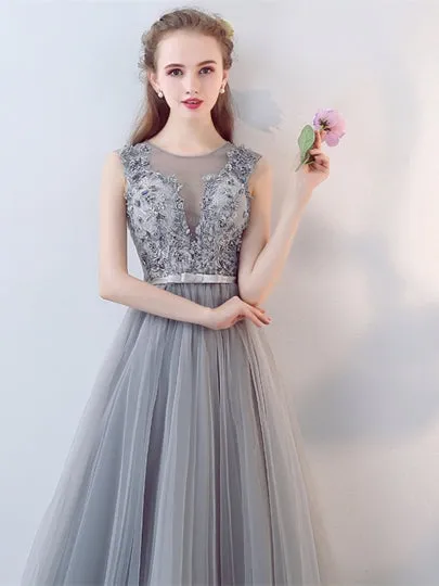 Bowknot Pearls Sashes Jewel Evening Dress