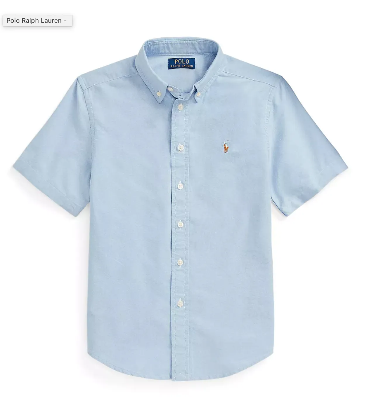 Boys Short Sleeve Oxford Shirt