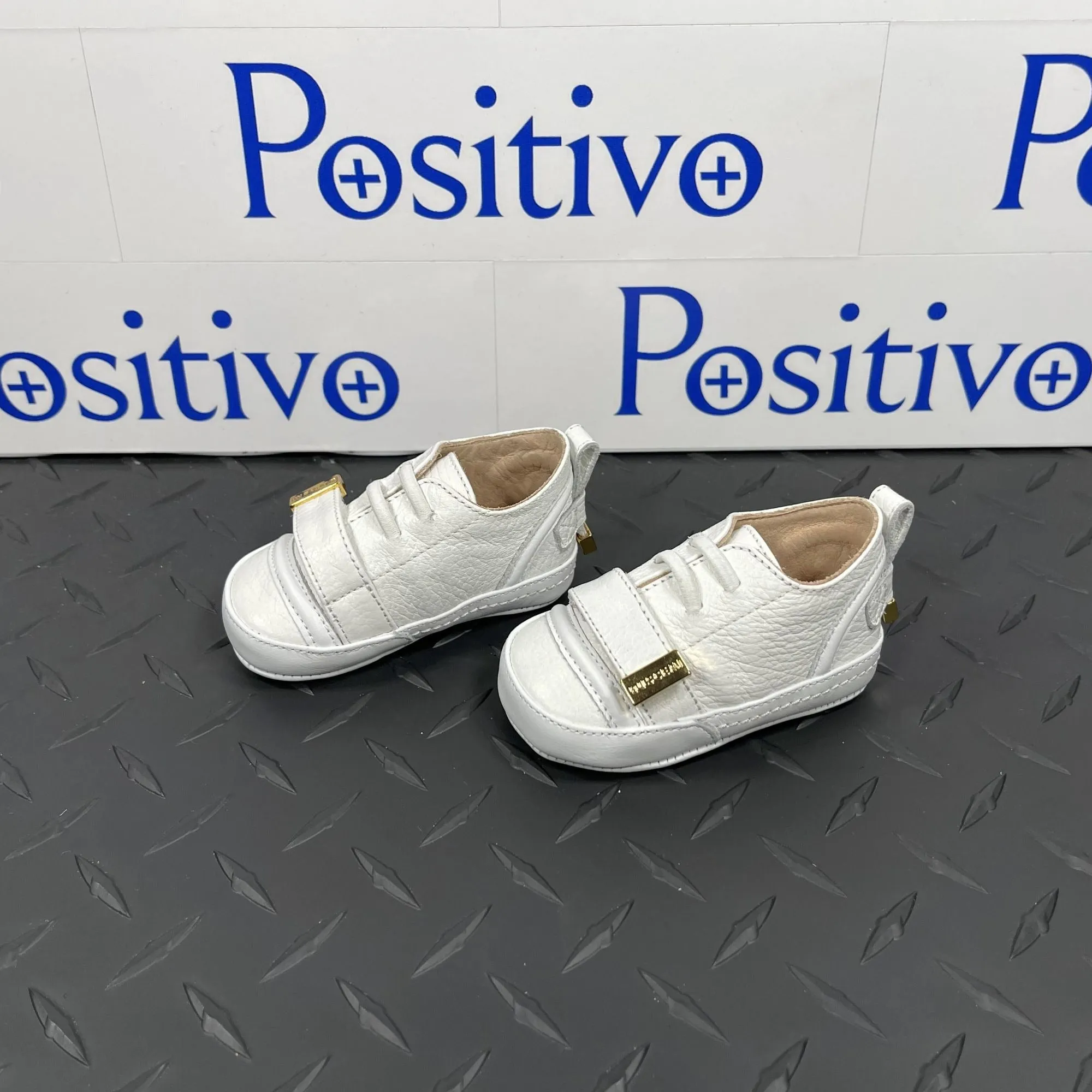 Buscemi 50MM Baby Alce/Flat White Leather Sneakers