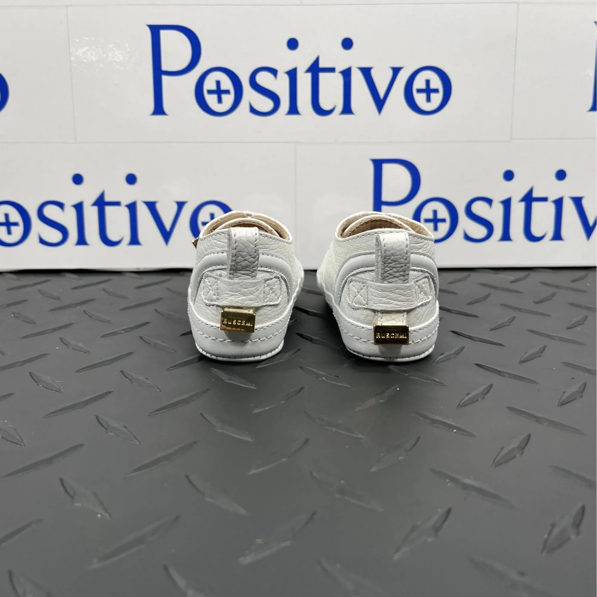Buscemi 50MM Baby Alce/Flat White Leather Sneakers