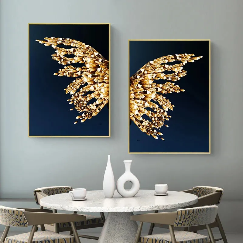 Butterfly Wings Abstract Canvas Poster Scandinavian Wall Art Poster Print Minimalist Nordic Decoration Picture Living Room Decor