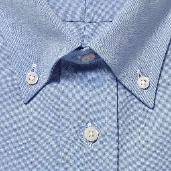 Button Down Pinpoint Blue - Tailored