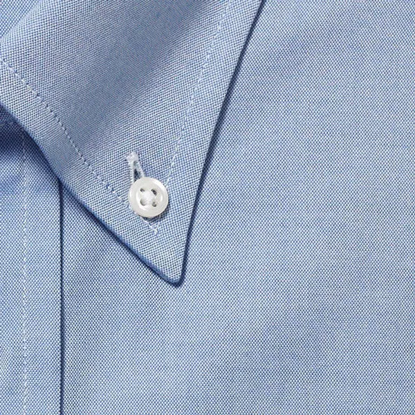 Button Down Pinpoint Blue - Tailored