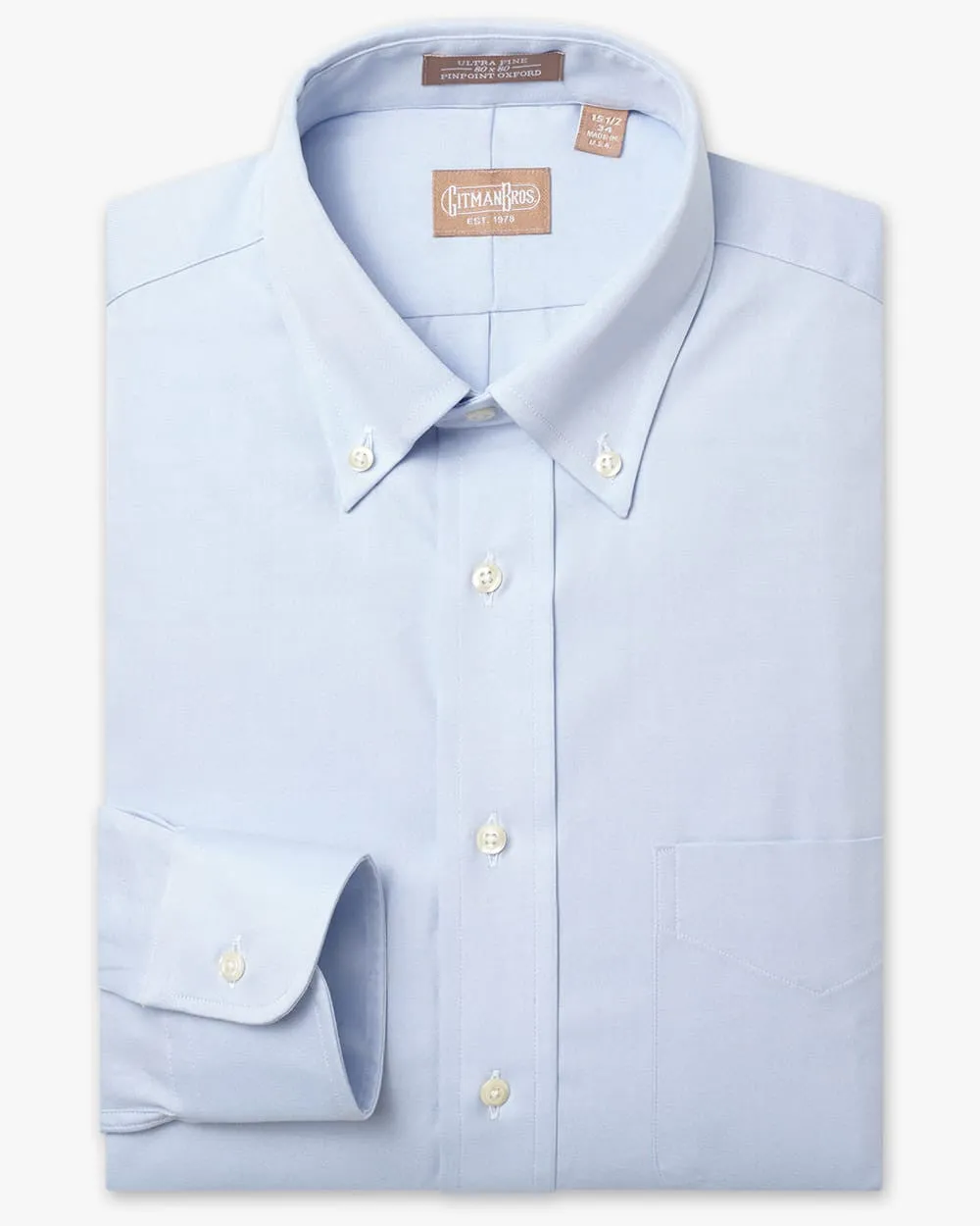 Button Down Pinpoint Light Blue - Tailored