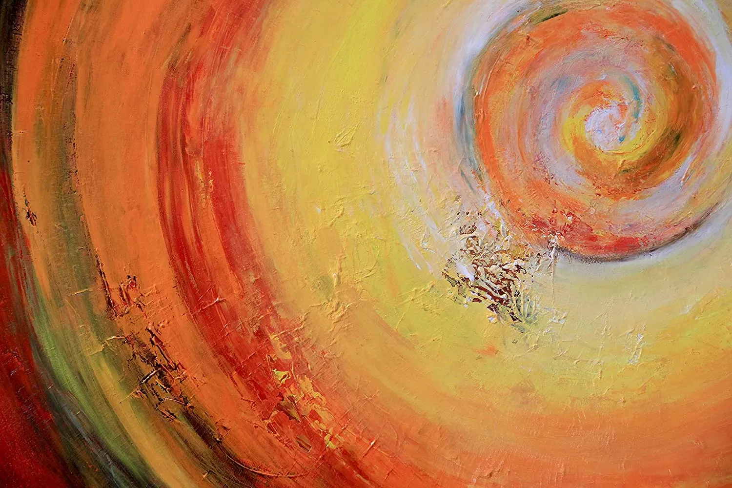 Canvas Art Hand Painting for Wall : Circle of Fire by Subuhi