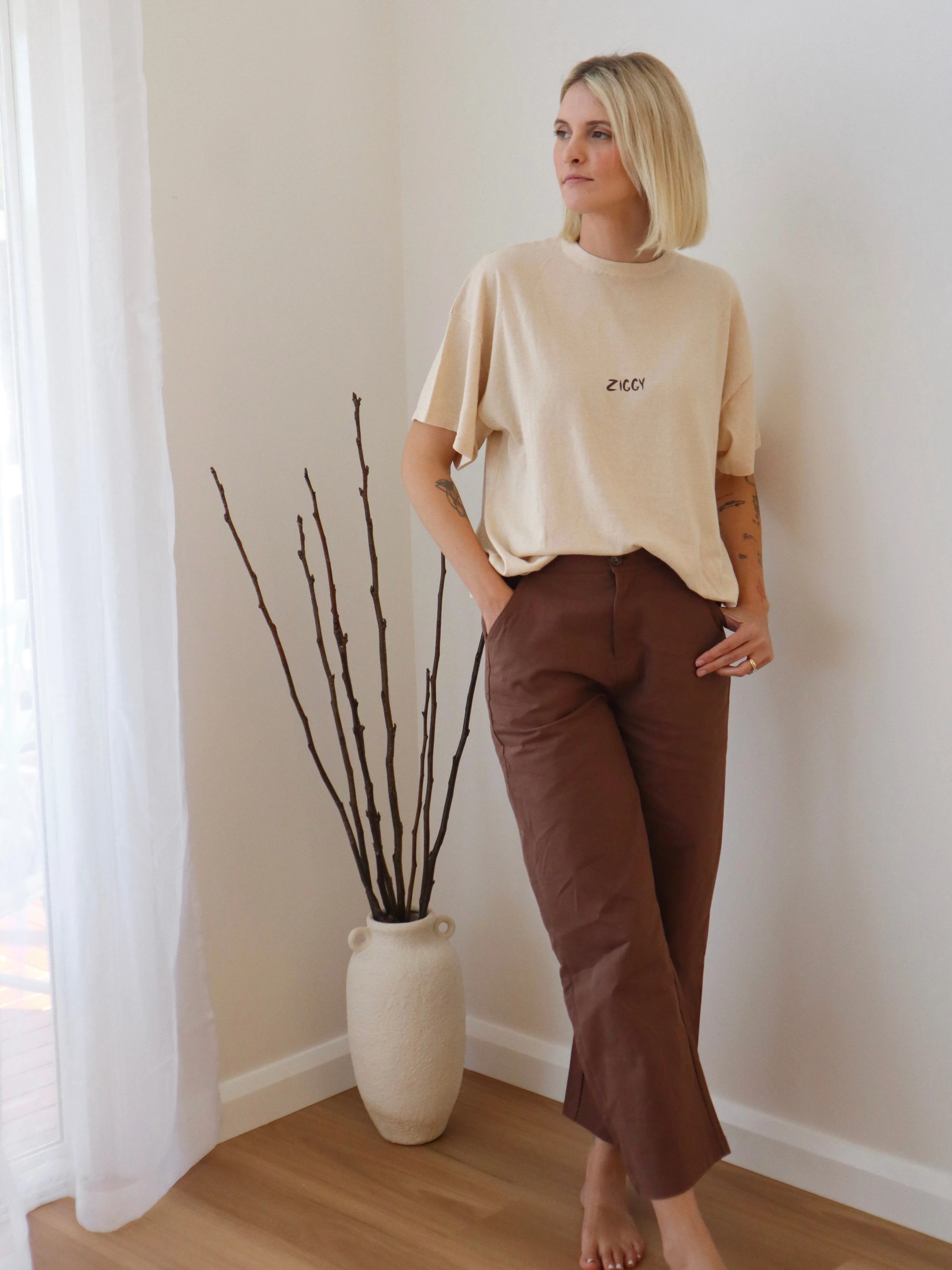 CANVAS PANTS | CHOCOLATE (WOMEN'S)