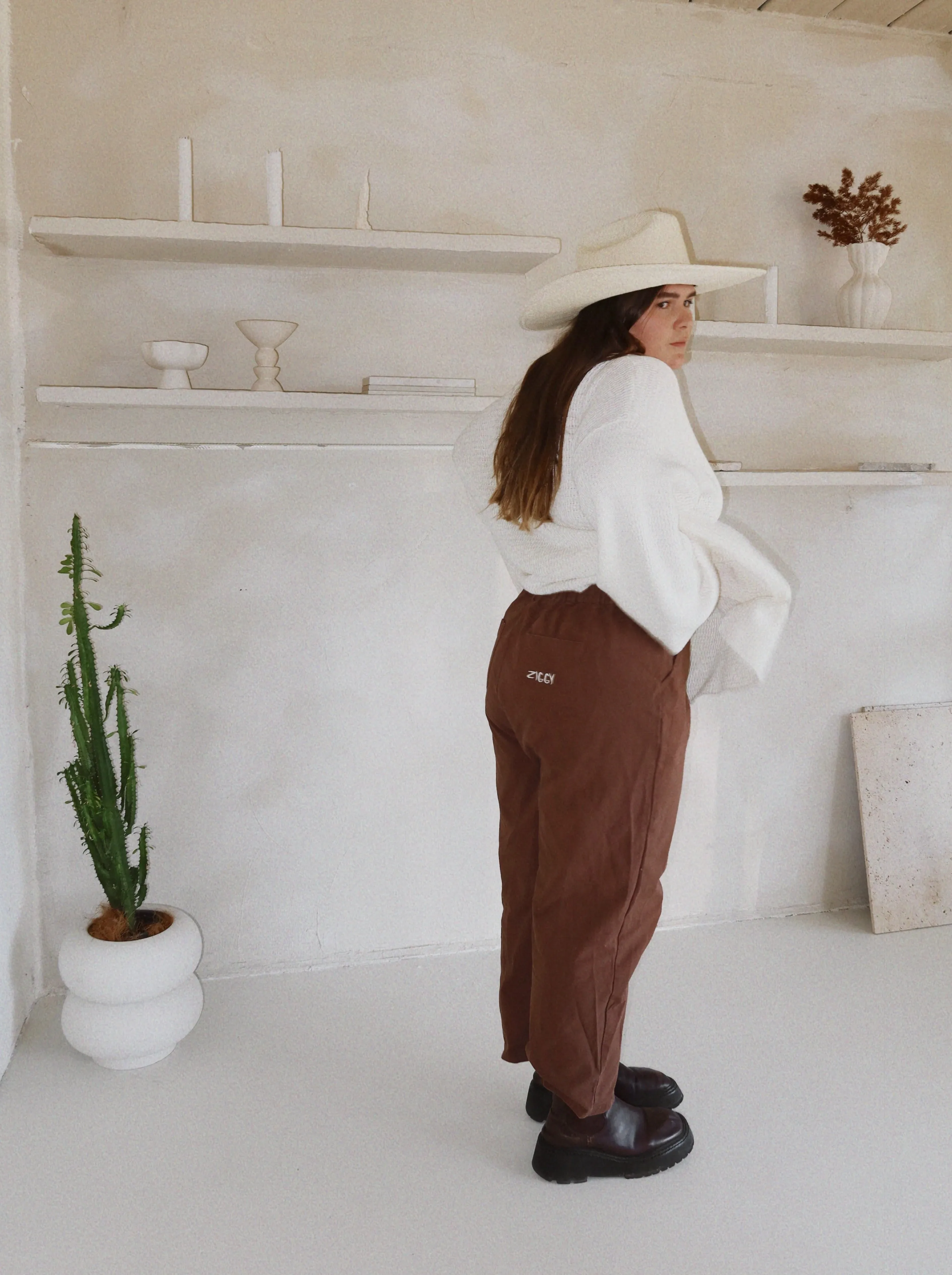 CANVAS PANTS | CHOCOLATE (WOMEN'S)