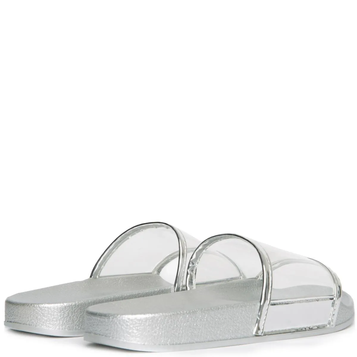 Cape Robbin Moira-11 Silver Slides Silver