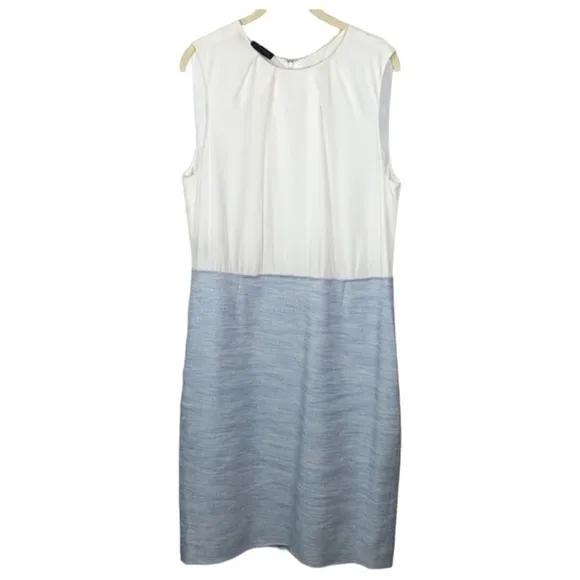 Carlisle Collection Brook Tweed Silk Linen With Ivory Bodice Dress Size 12