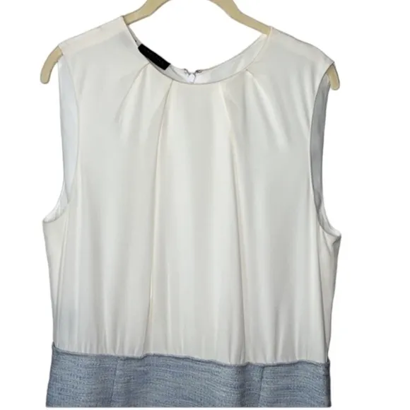 Carlisle Collection Brook Tweed Silk Linen With Ivory Bodice Dress Size 12