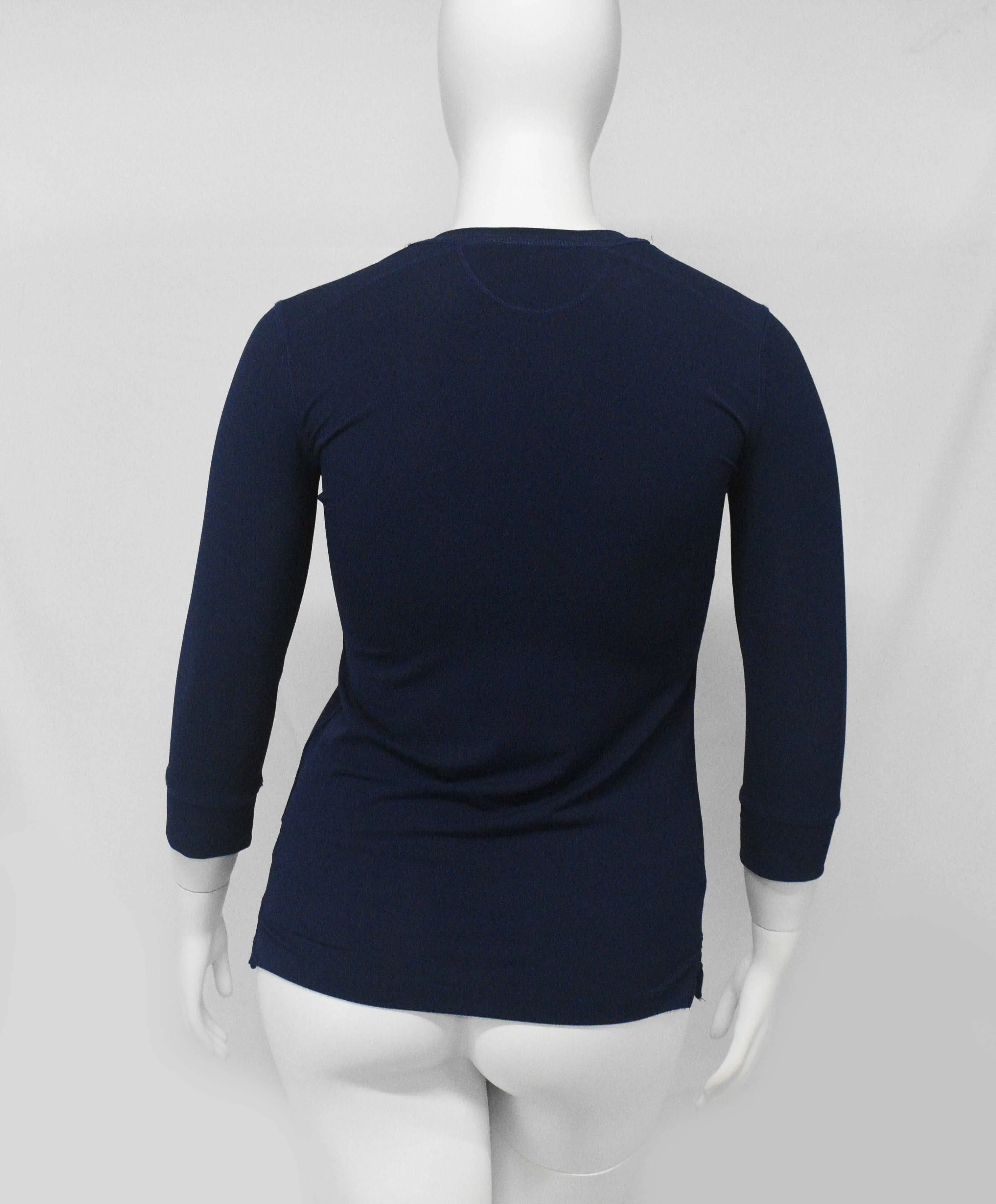 Casual Dress Top With Open Chest Buttons-