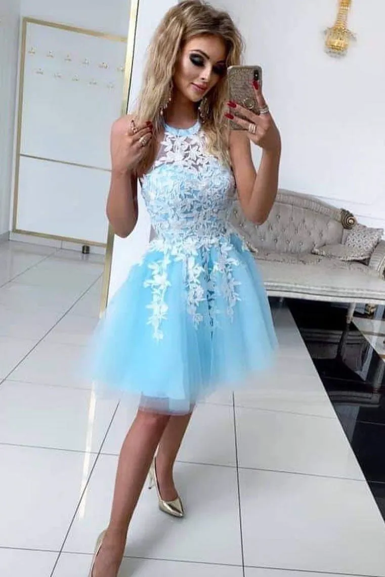 champagne tulle lace short prom dress lace cocktail dress