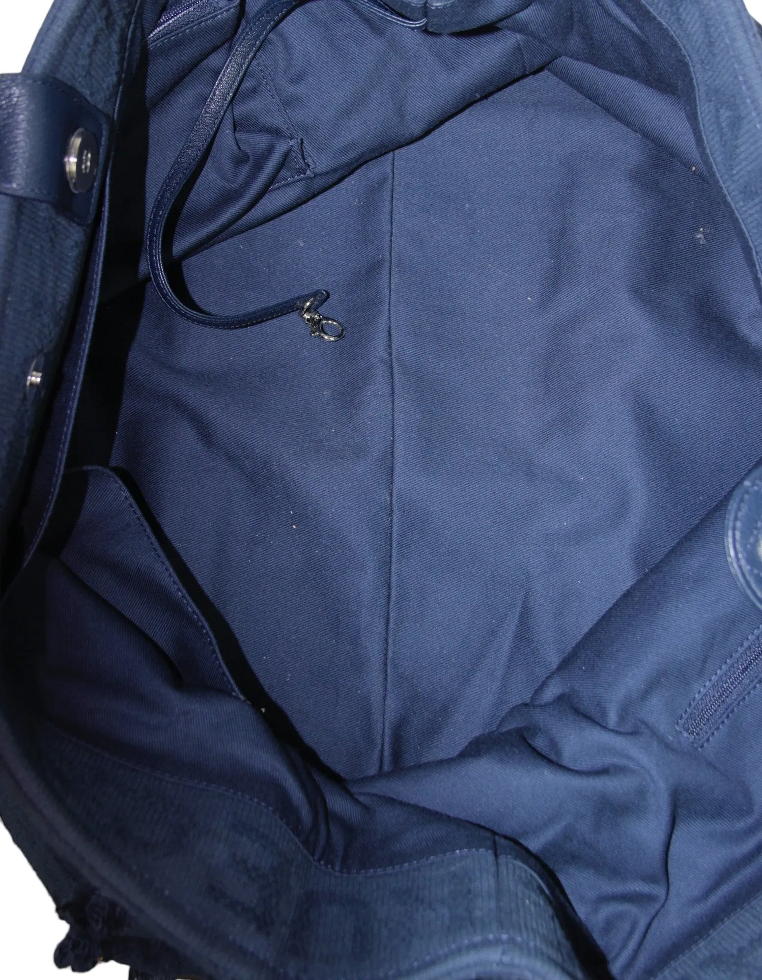 Chanel Navy Canvas Extra Large Double Face Shopping Tote