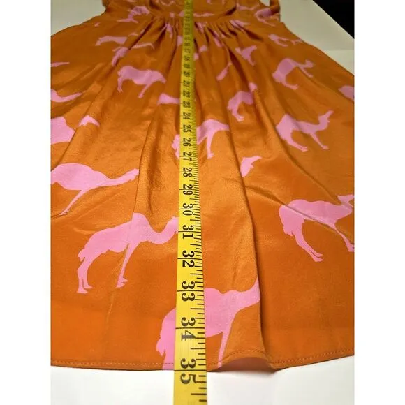 Charlotte by Charlotte Taylor Dress Size 6 Orange Pink Camel 100% Silk Dromedary