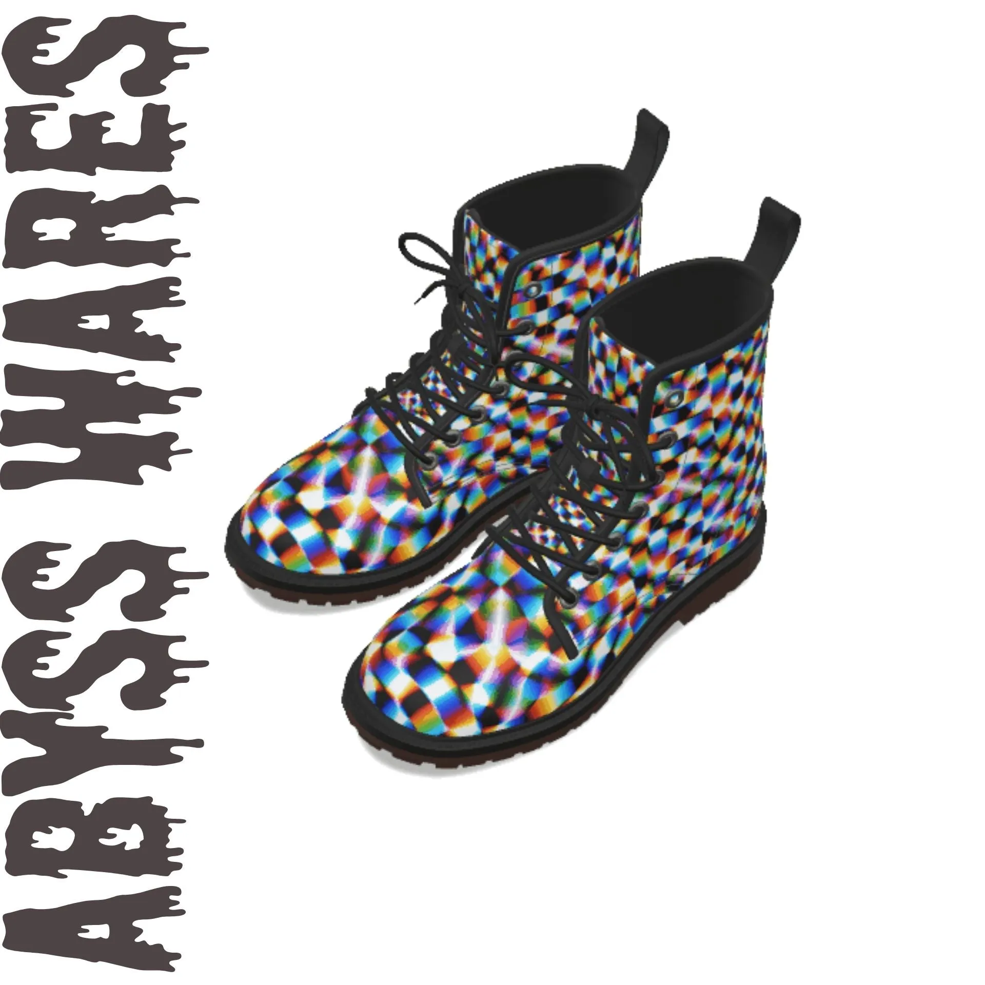Checker Hacker Combat Boots