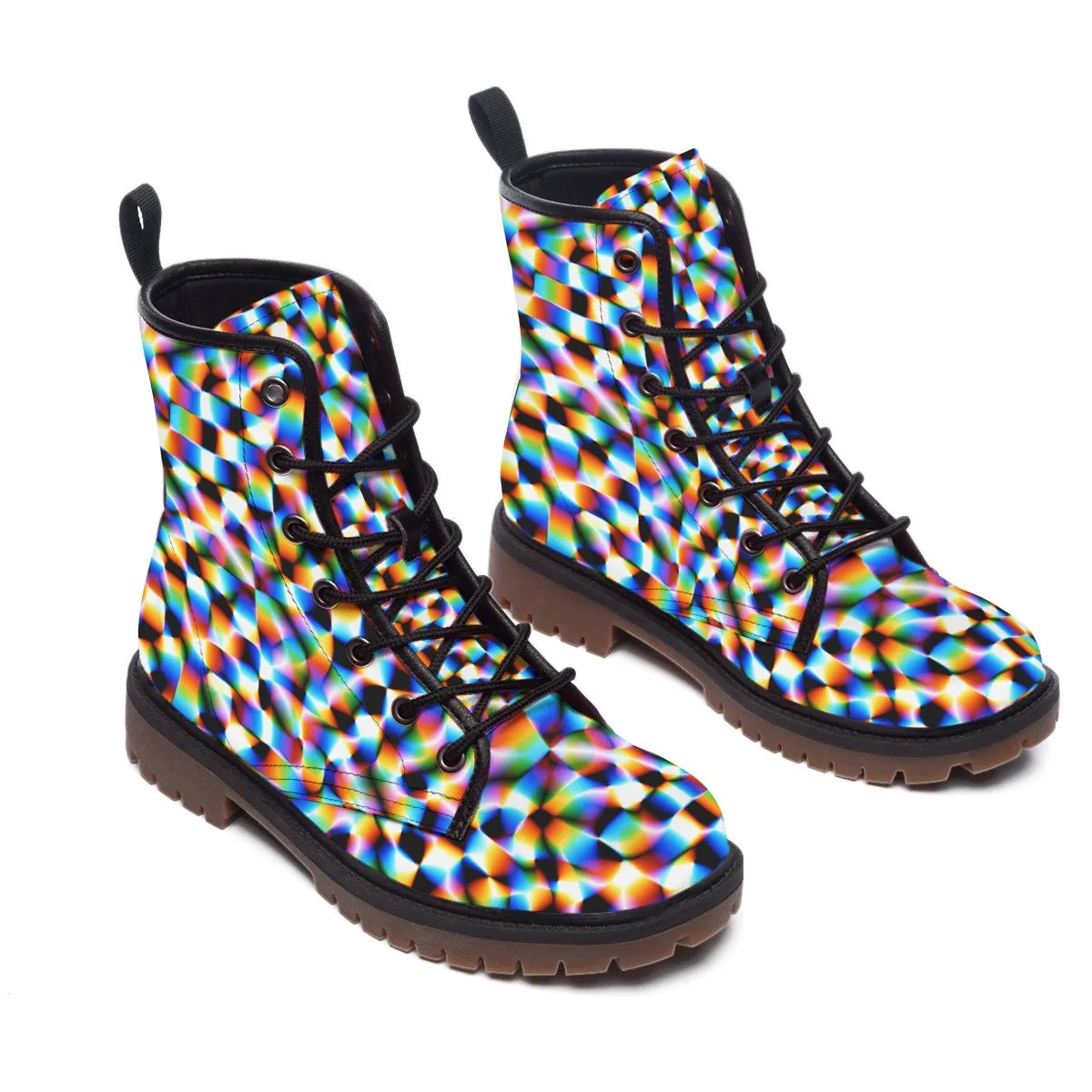Checker Hacker Combat Boots