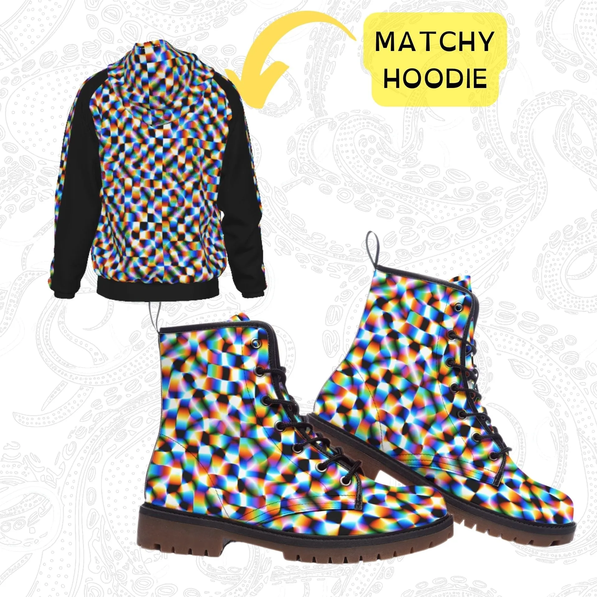 Checker Hacker Combat Boots