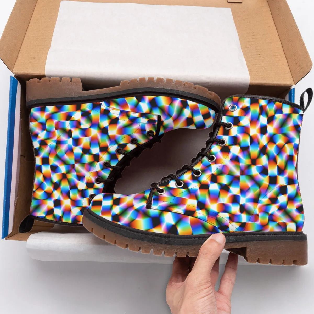 Checker Hacker Combat Boots