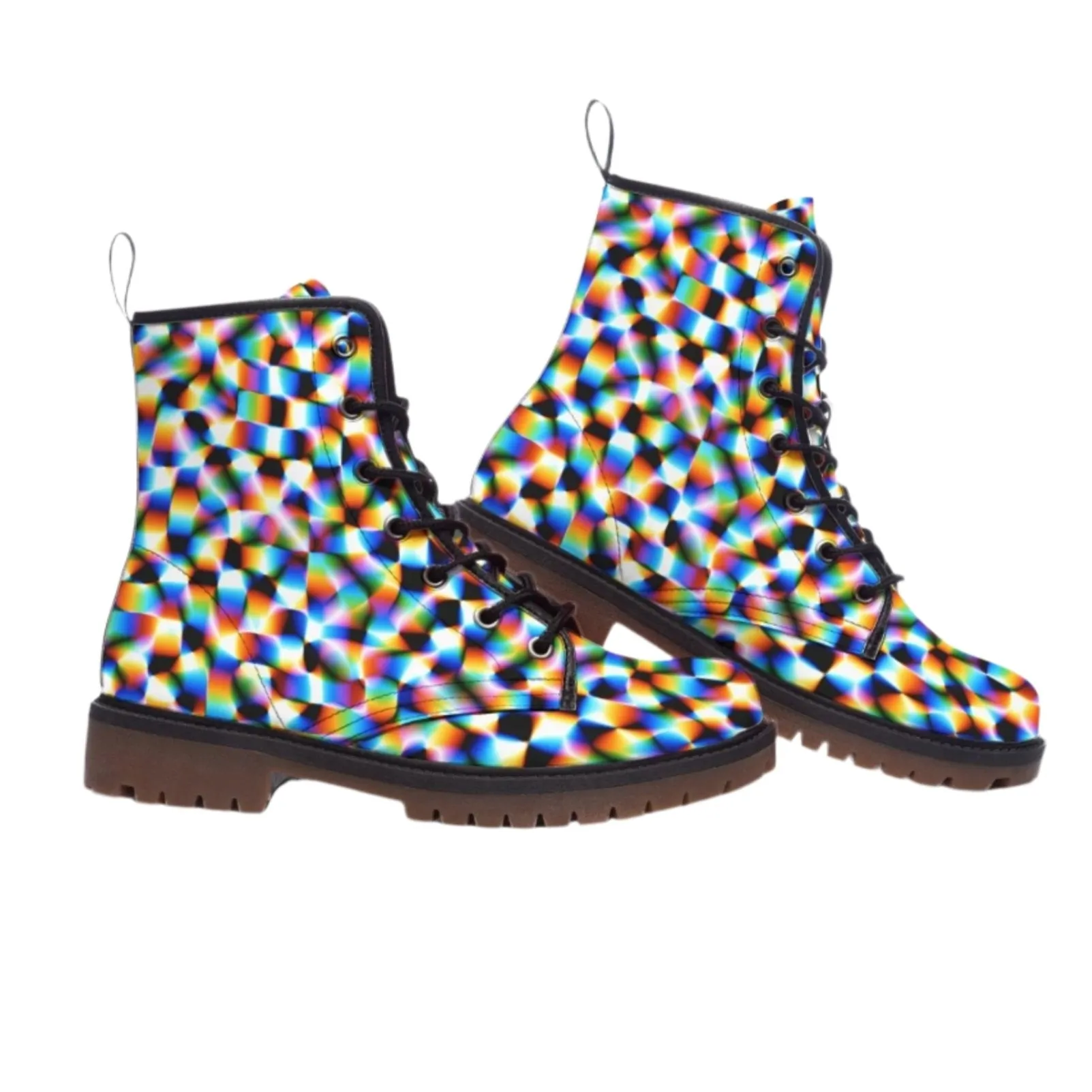 Checker Hacker Combat Boots