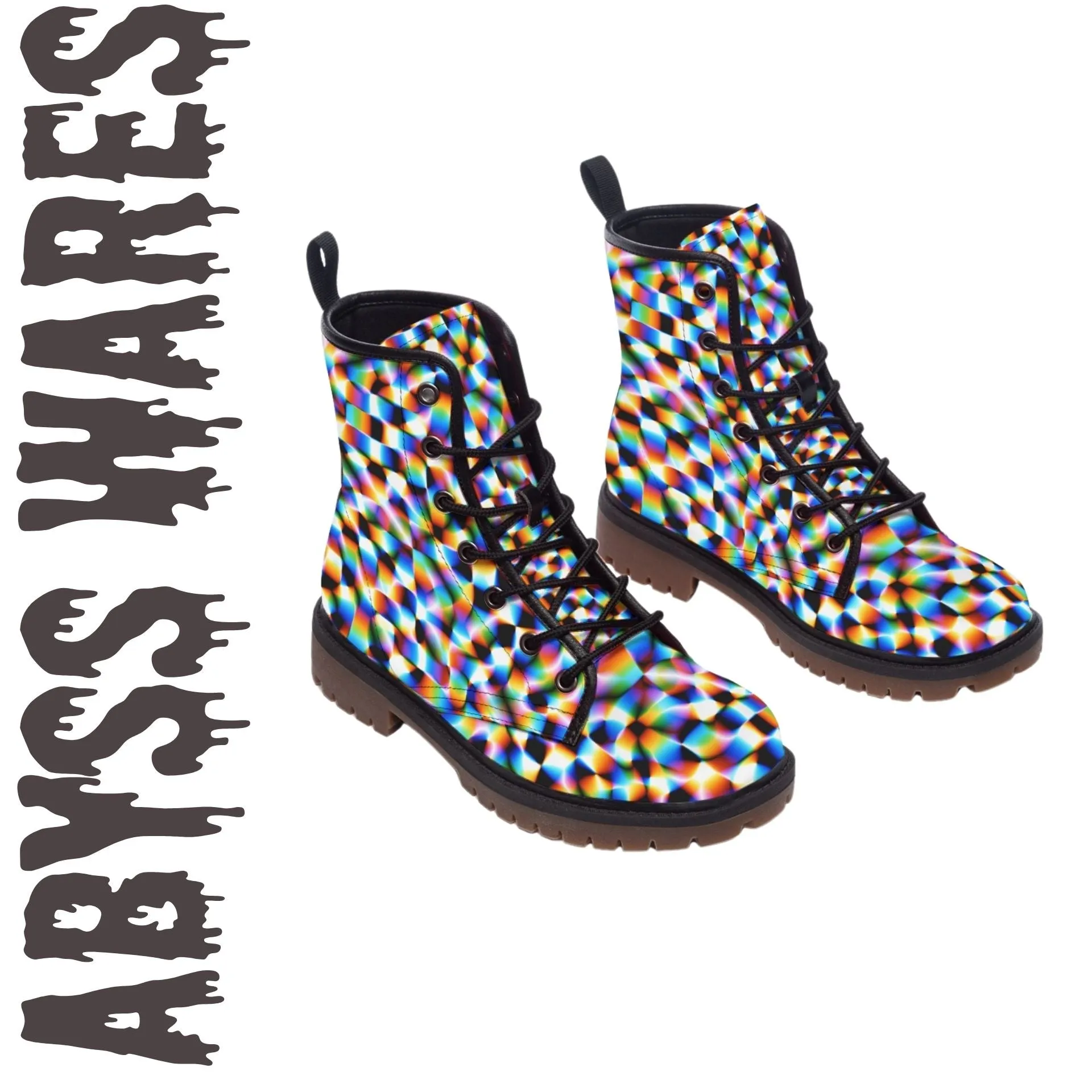 Checker Hacker Combat Boots