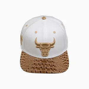 Chicago Bulls NBA Hat With Leather Visor