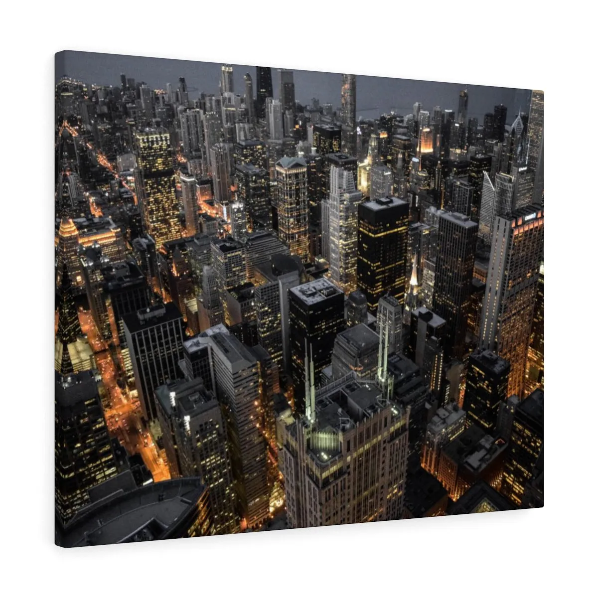 Chicago Lights Premium Wall Canvas