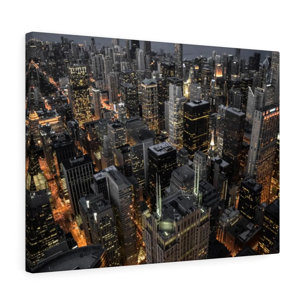 Chicago Lights Premium Wall Canvas