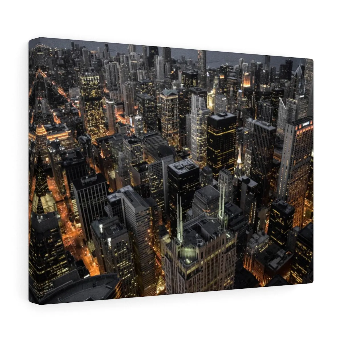 Chicago Lights Premium Wall Canvas
