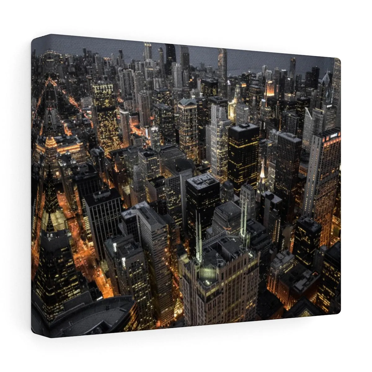 Chicago Lights Premium Wall Canvas