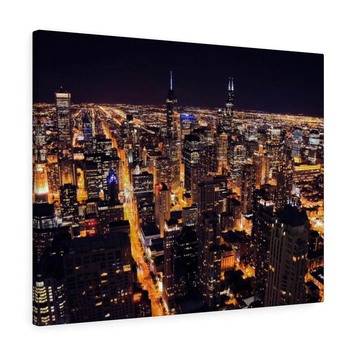 Chicago Nights Premium Wall Canvas