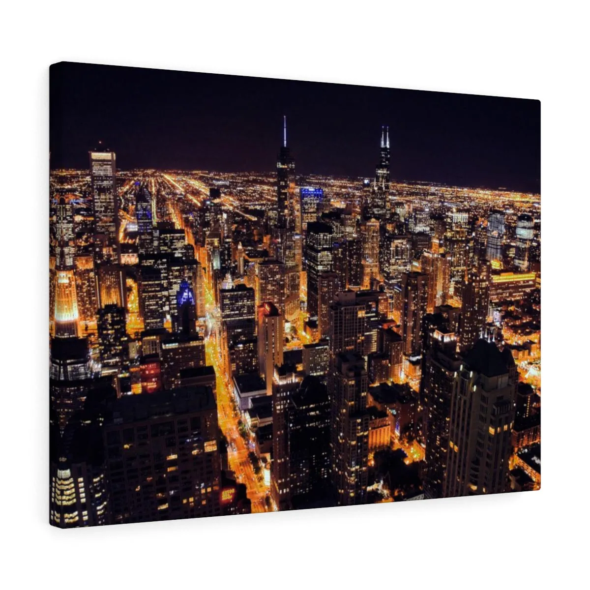 Chicago Nights Premium Wall Canvas