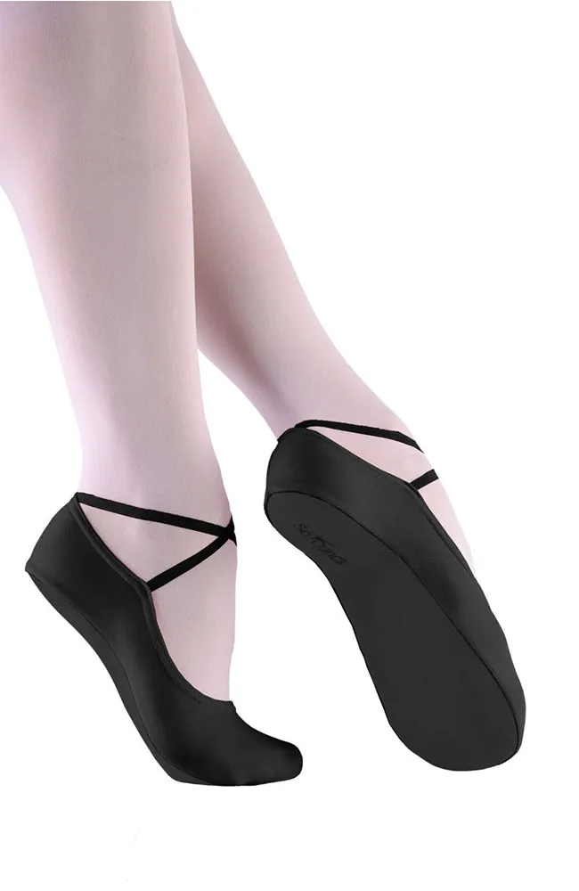 Child Black Dani Suede Sole Slippers