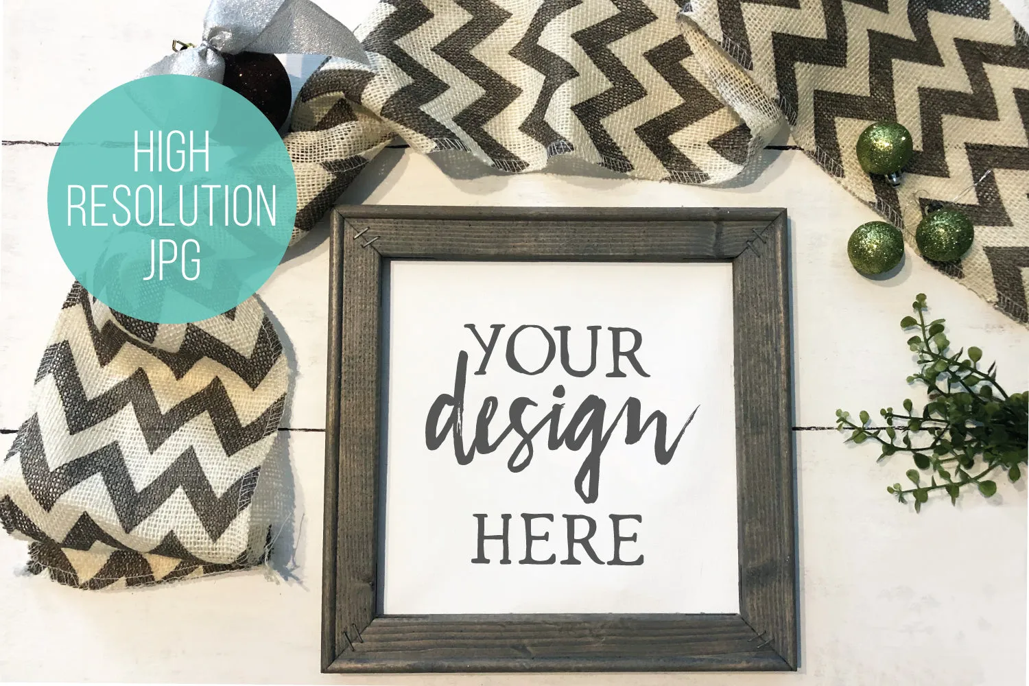 Christmas Farmhouse Gray Wood Sign Mockup
