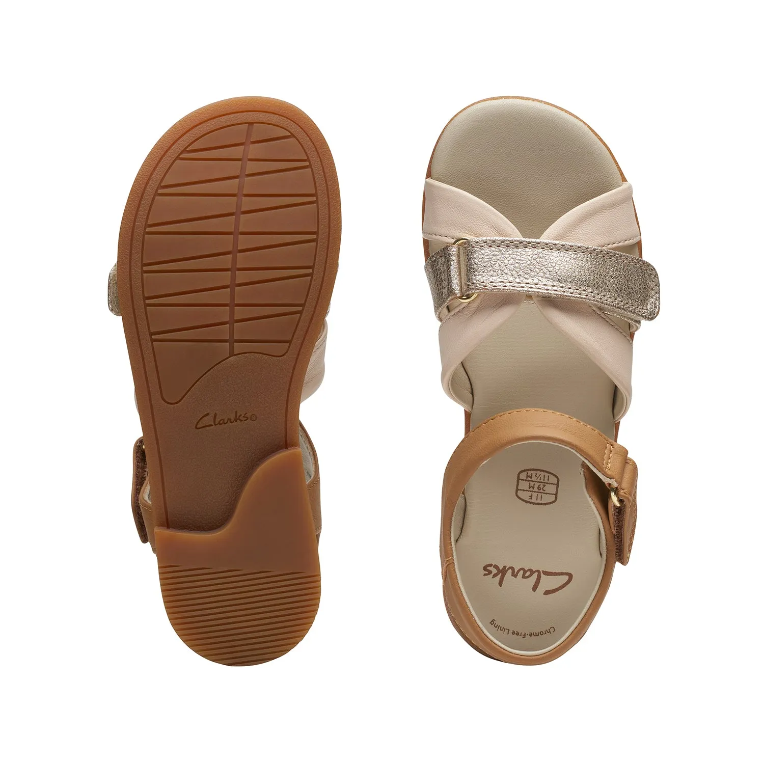 CLARKS GIRLS IVY SEA KID. (STANDARD FIT)
