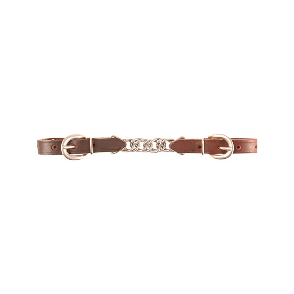 Classic Equine 3 1/2" Latigo & Flat Chain Curb Strap
