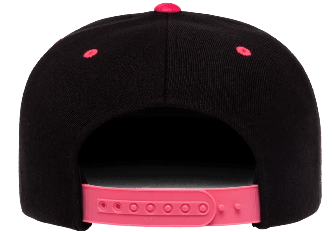 Classics Blank Snapback Cap Black/Neon Pink