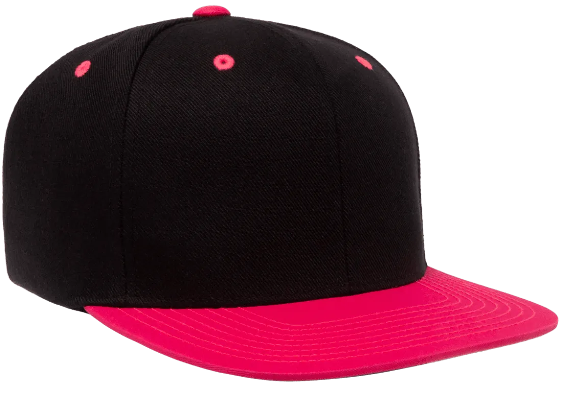 Classics Blank Snapback Cap Black/Neon Pink
