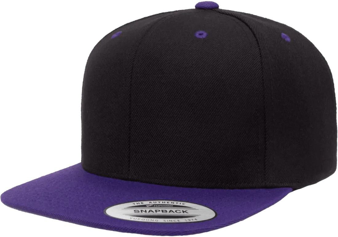 Classics Blank Snapback Cap Black/Purple