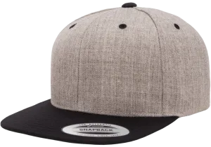 Classics Blank Snapback Cap Heather/Black