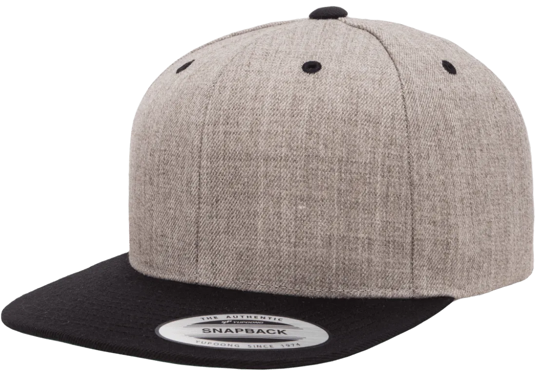Classics Blank Snapback Cap Heather/Black