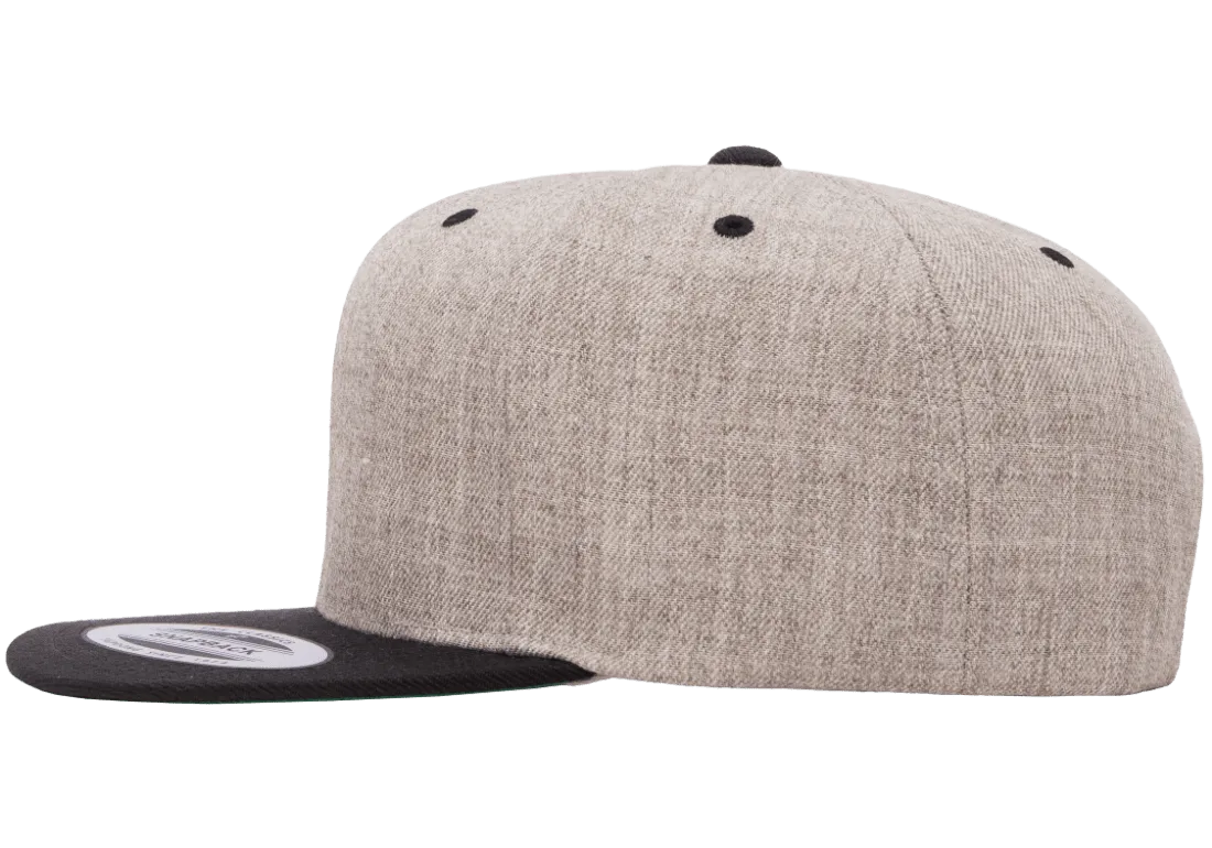 Classics Blank Snapback Cap Heather/Black