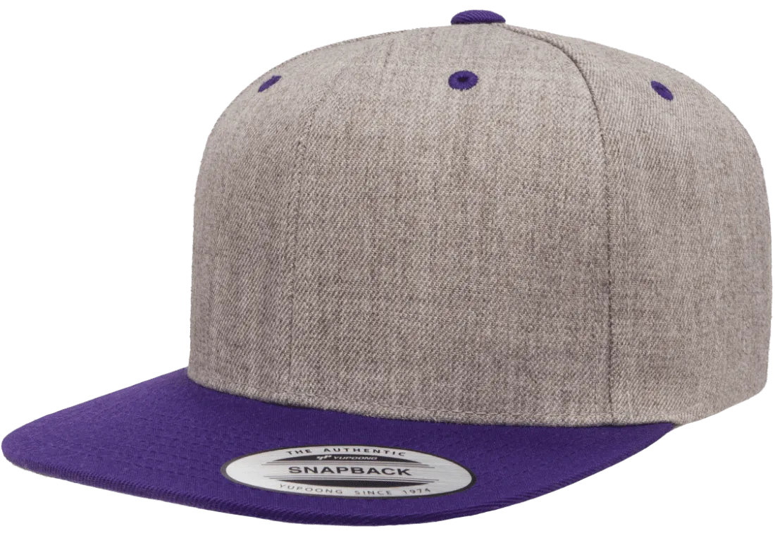 Classics Blank Snapback Cap Heather/Purple
