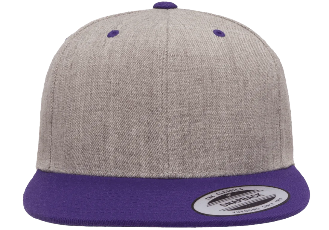 Classics Blank Snapback Cap Heather/Purple