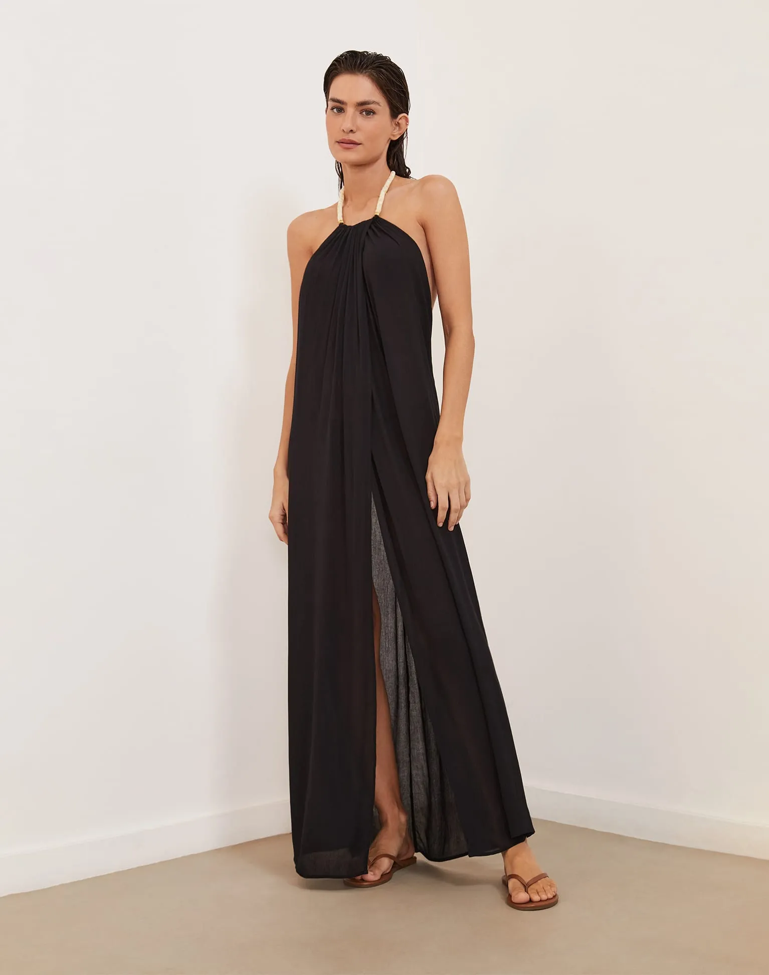 Cloe Long Cover Up - Black